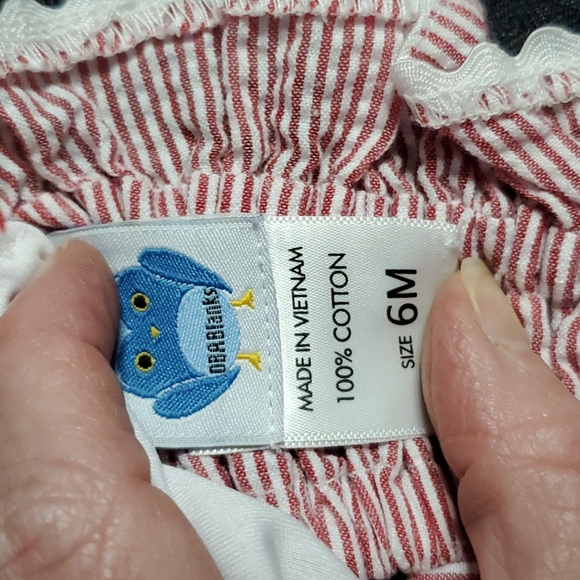 DBA Blanks, red & white, cotton, 6 month, bikini, bathing suit, swim suit, - Picture 4 of 6